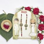 Bhaiya Bhabhi Rakhi Set - Bride & Groom Design