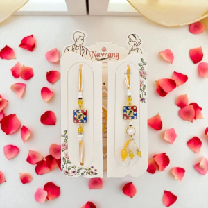 Elegant Square Rakhi Set for Raksha Bandhan