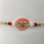 Elegant Beaded Rakhi with Ornamental Centerpiece