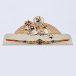 Elegant Designer Krishna Rakhi with Intricate Beadwork