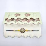 Exquisite Beaded & Crystal Flower Rakhi