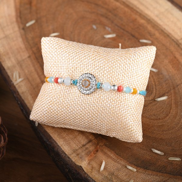 AMERICAN DIAMOND PENDANT RAKHI