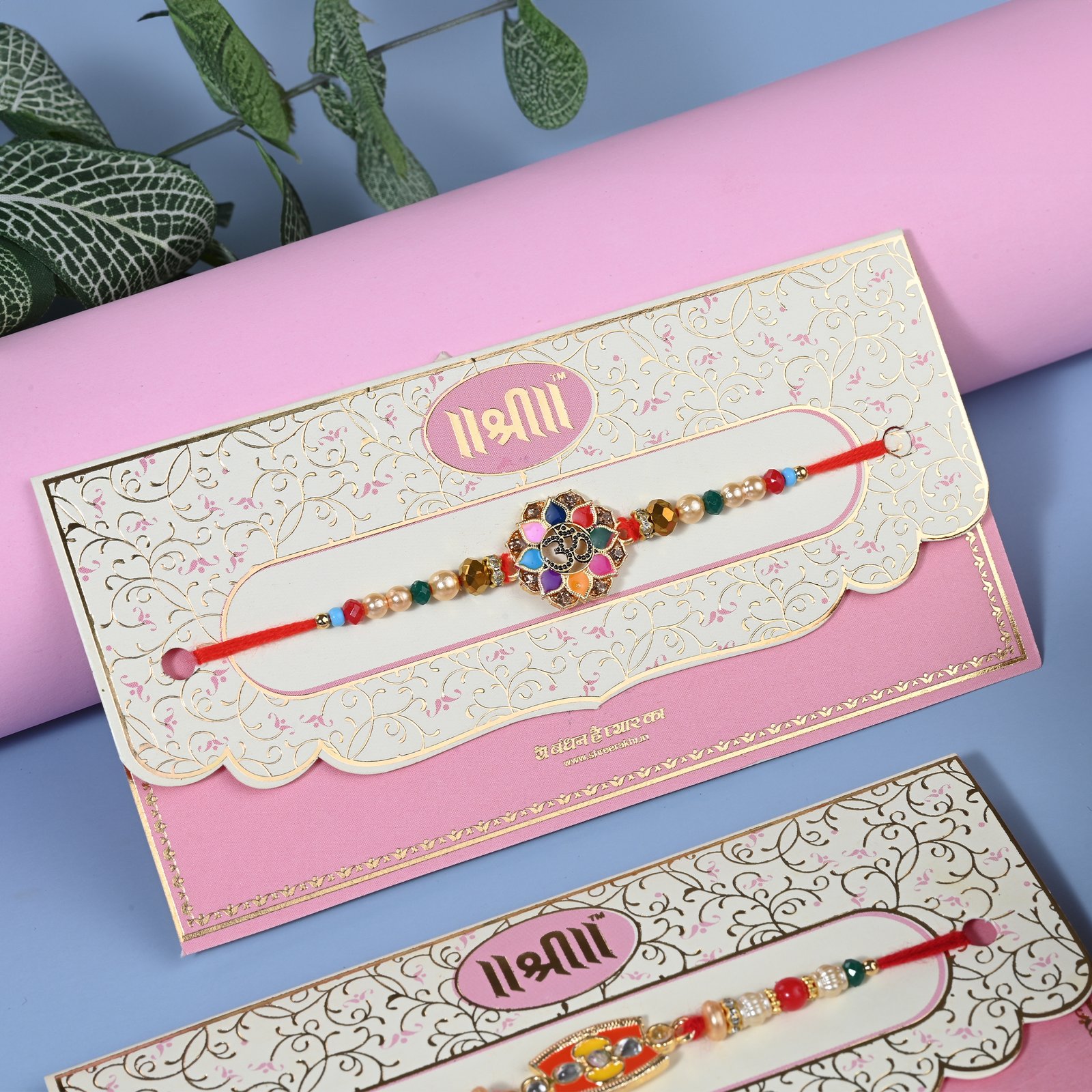 Colorful Meenakari Pendent Rakhi