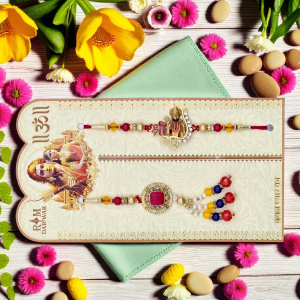 Exquisite Ram Darbar Rakhi Set
