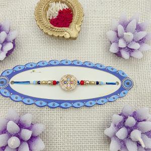 Elegant Evil Eye Rakhi with Sparkling Centerpiece