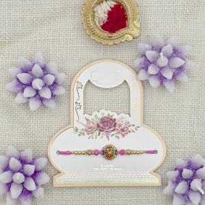 Elegant Ganesha Rakhi with Pink Accents
