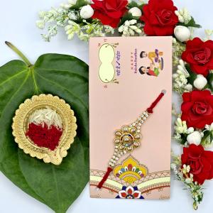 Elegant Kundan Rakhi