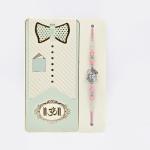 Elegant Pink and Silver Rakhi for Raksha Bandhan