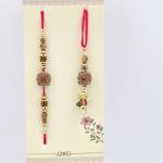 Elegant Rakhi Set for Brother & Bhabhi