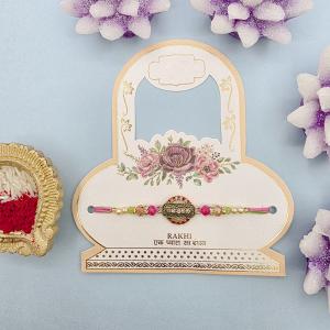 Exquisite Rakhi with Embellished Centerpiece