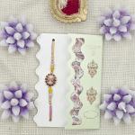 Floral Rakhi with Delicate Bead Accents