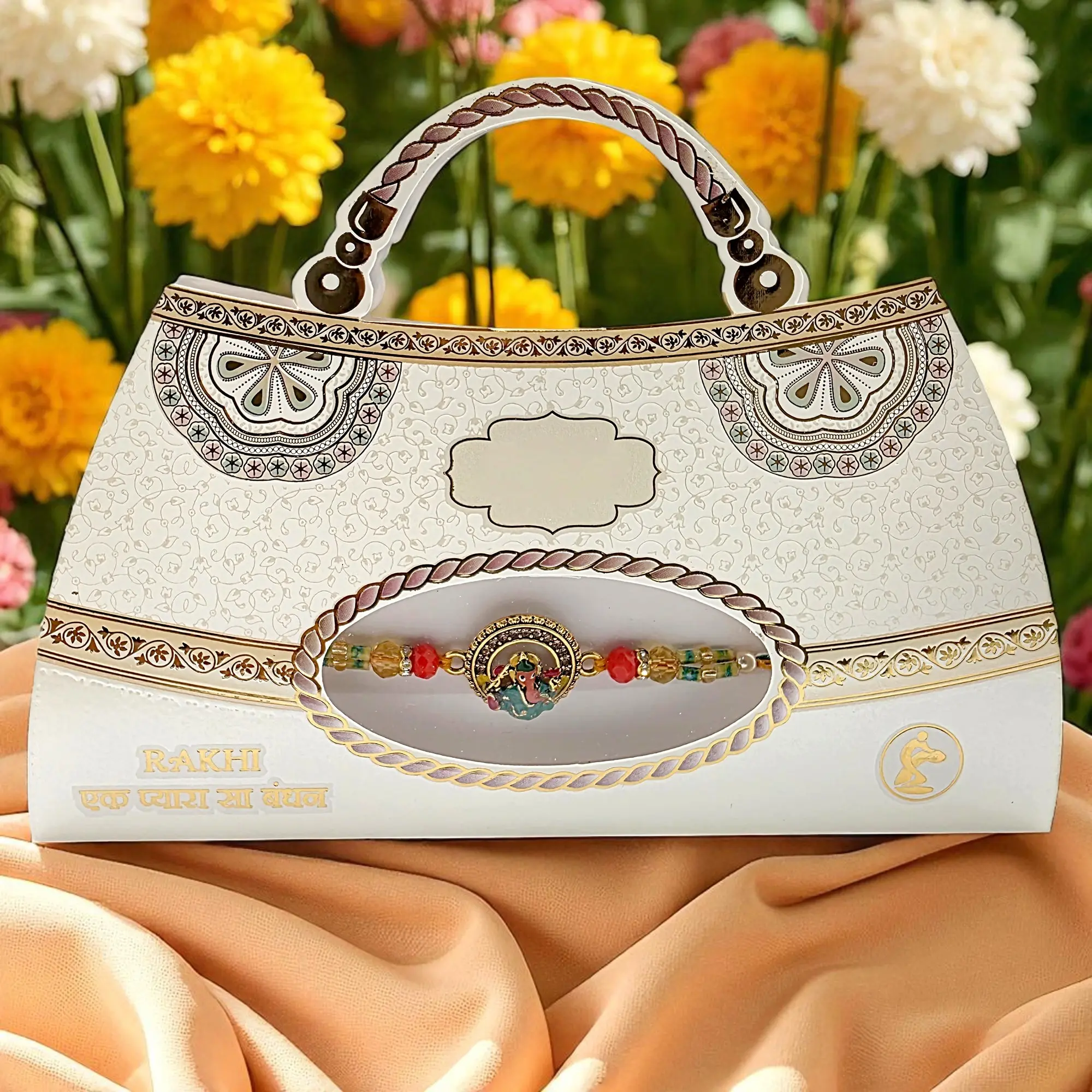 Divine Lord Ganesha Rakhi with Roli Chawal