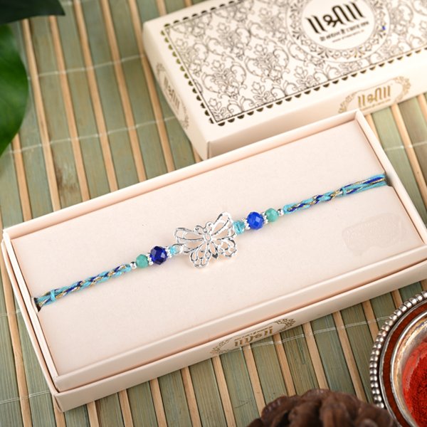 Silver Butterfly Rakhi